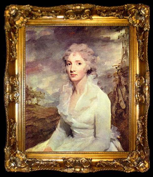 framed  Sir Henry Raeburn Portrat der Ms. Eleanor Urquhart, ta009-2